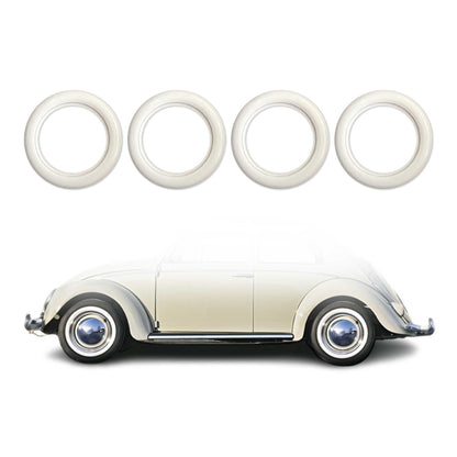 White Wall Tire Insert 16" Band Portawall Rims Sidewall Rubber Ring Set 4 Pcs