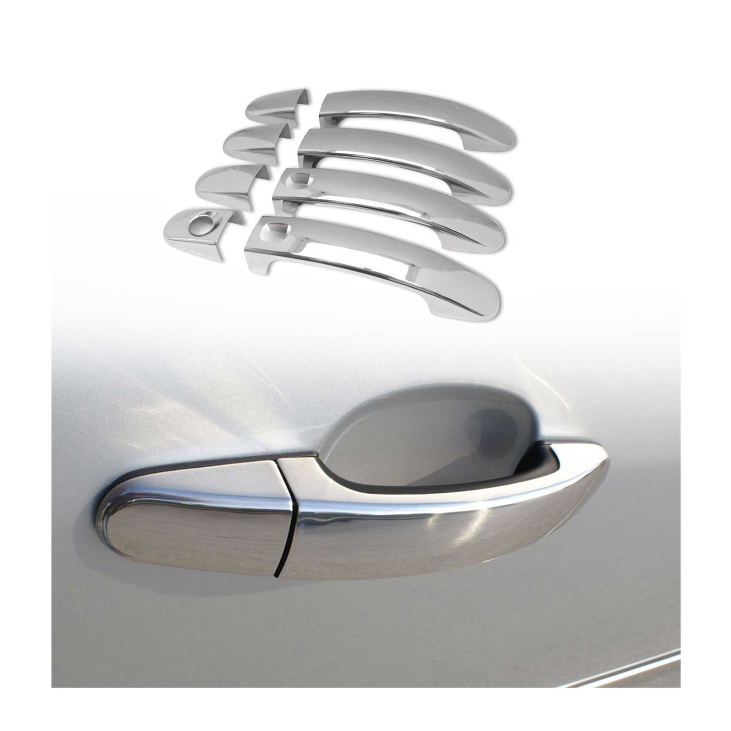 2008-2011 Mazda Tribute Car Door Handle Cover Protector Stainless Steel Chrome 8Pcs