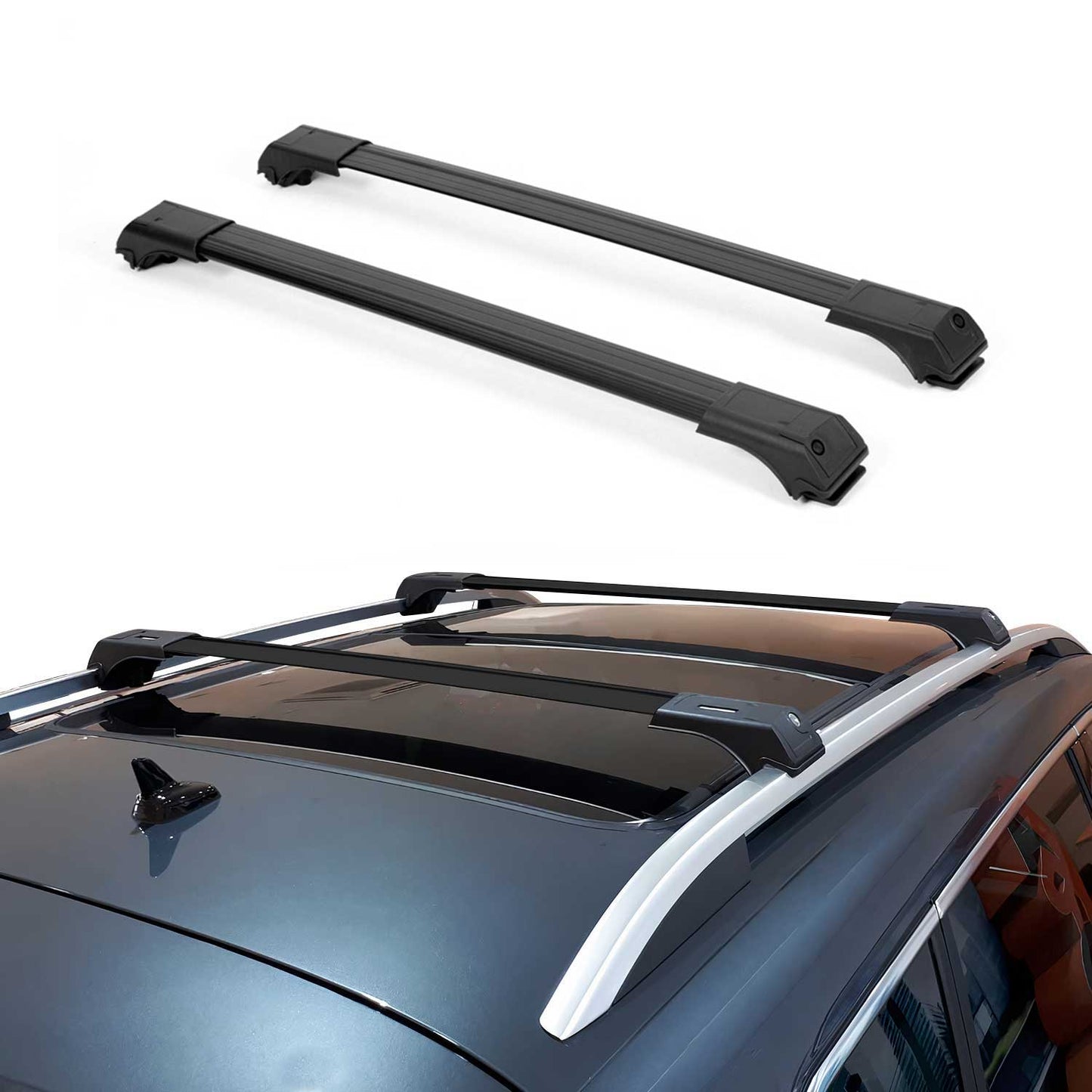 2005-2012 Nissan Pathfinder Roof Rack Cross Bars Black