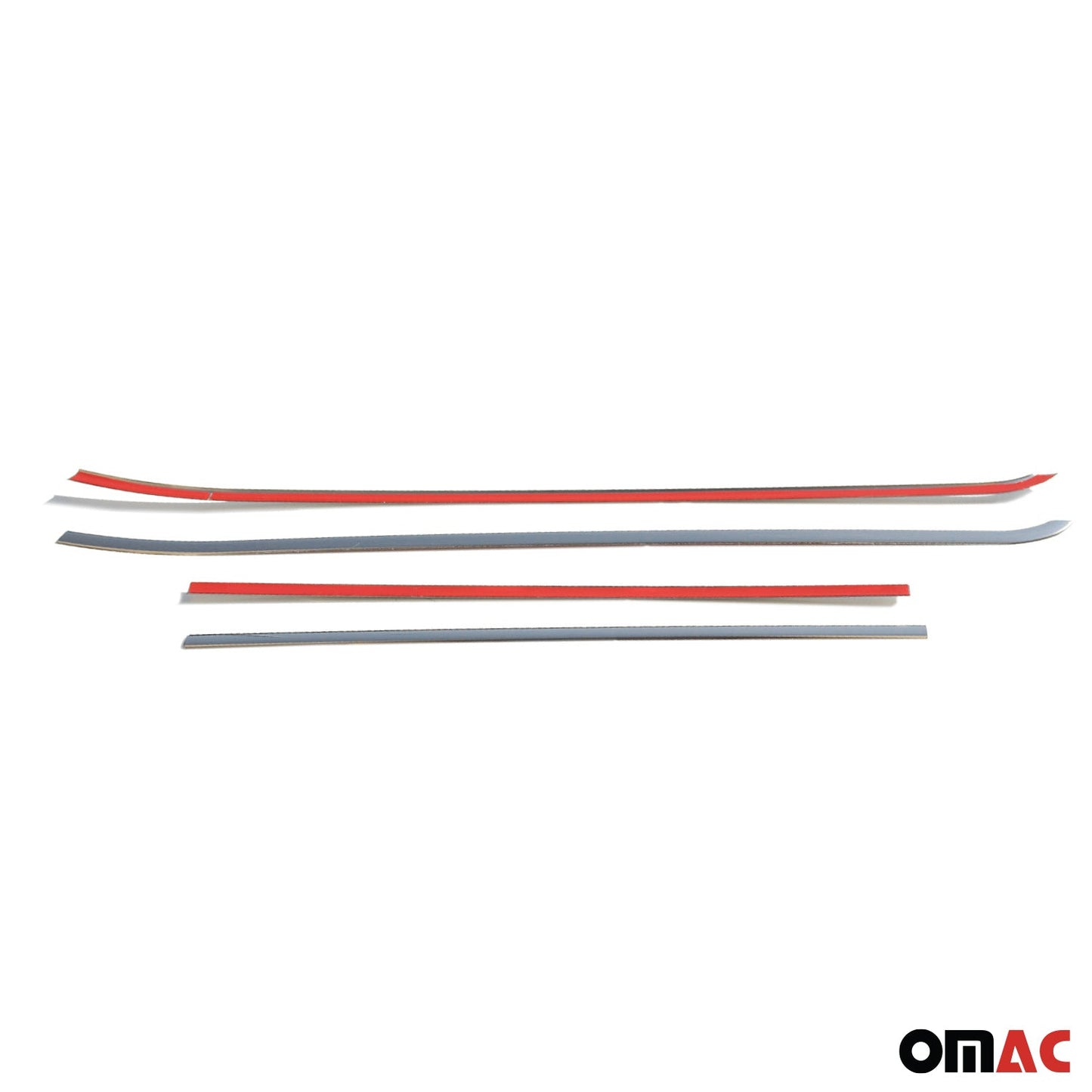 2015-2022 RAM ProMaster City Window Molding Trim Streamer Stainless Steel Silver 4 Pcs