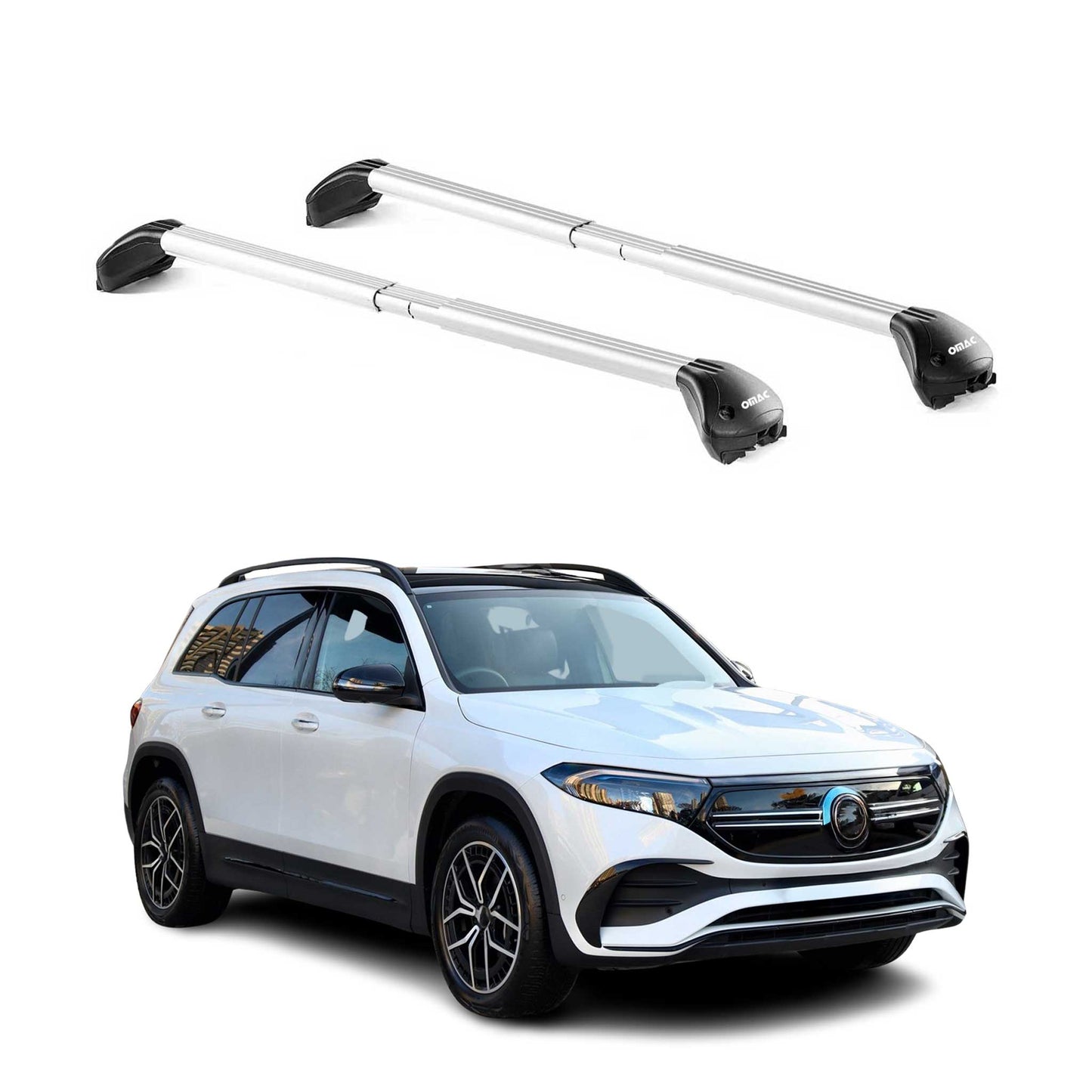2022-2026 Mercedes EQB Roof Rack Cross Bars Silver