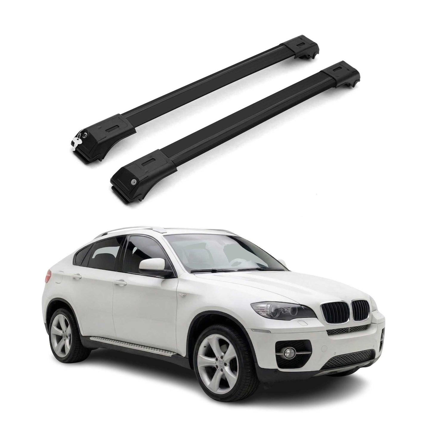 2008-2014 BMW X6 E71 & E72 Roof Rack Cross Bars Black