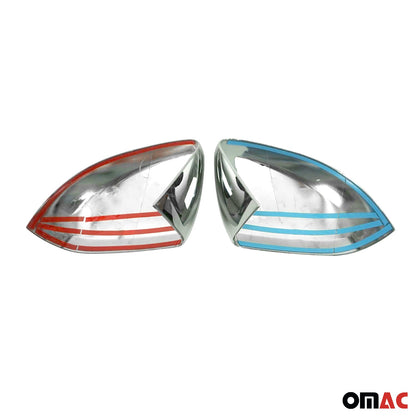2016-2024 Mercedes Metris Side Mirror Cover Caps ABS Chrome Silver 2Pcs