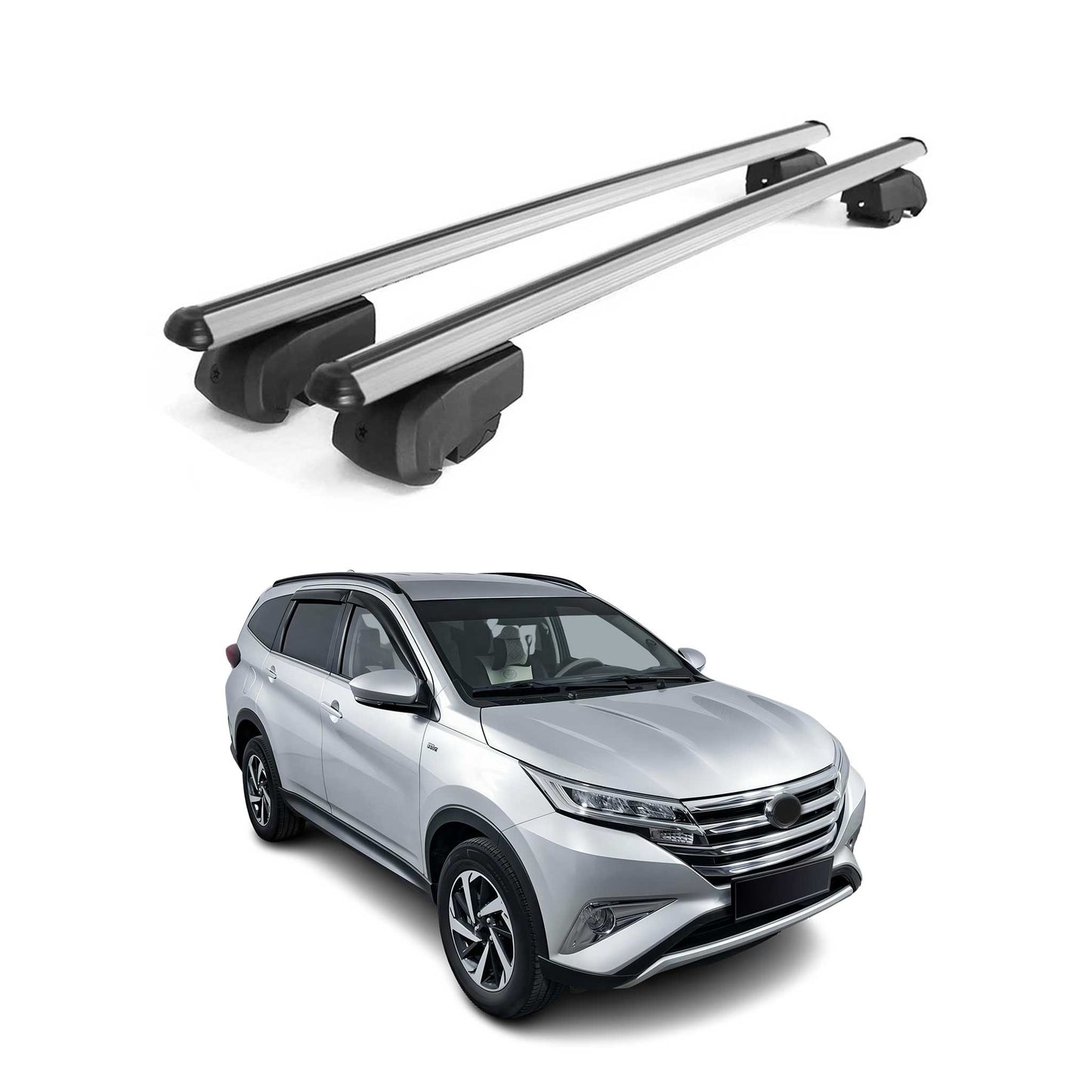 2017-2023 Toyota Rush Roof Rack Cross Bars Silver