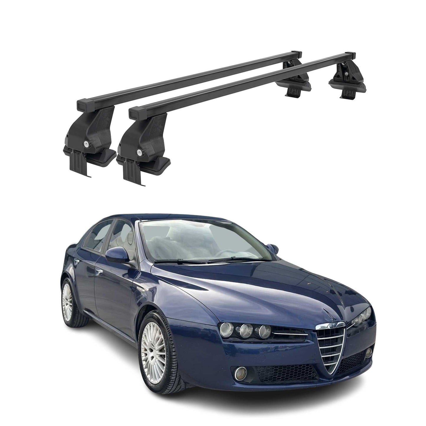 2005-2011 Alfa Romeo 159 Roof Rack Cross Bars Luggage Carrier 2 Pcs