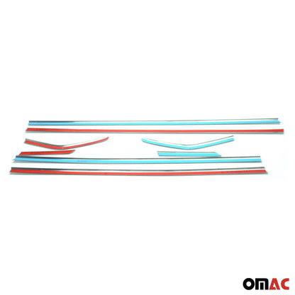 2012-2018 Ford Focus Hatchback 3.gen Window Molding Trim Streamer Stainless Steel Silver Chrome 8Pcs