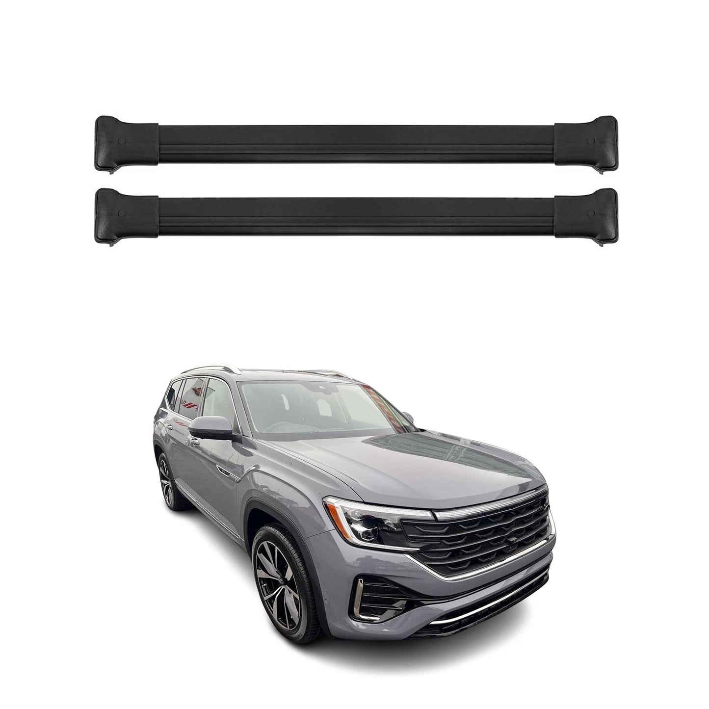 2027 Volkswagen Atlas Roof Rack Cross Bars Luggage Carrier Alu Black 2Pcs