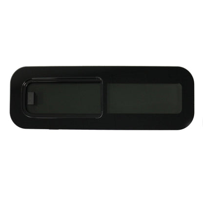 RV Window Teardrop Horizontal Sliding Left Vent Glass 31.4" x 10.6" Black