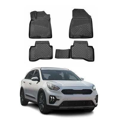 2017-2022 Kia Niro 1.gen Plug-in Hybrid Floor Mats Liners Full Set All Weather