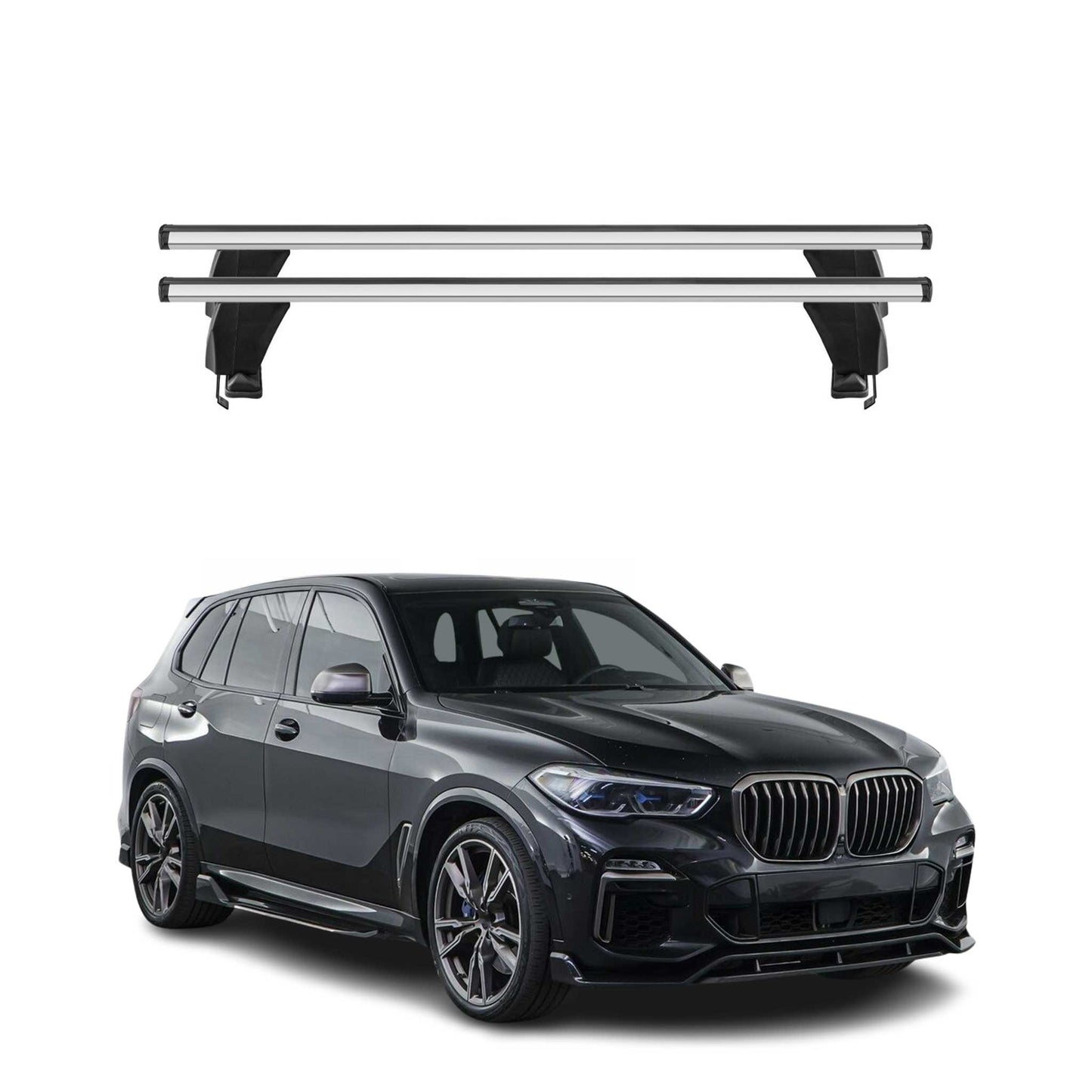 2019-2026 BMW X5 G05 Roof Rack Cross Bars Silver