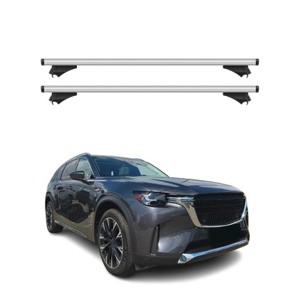 2024-2026 Mazda CX-90 Roof Rack Cross Bars Luggage Carrier Silver 2Pcs