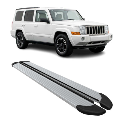 2005-2010 Jeep Commander XK / 2004-2011 Grand Cherokee WK Running Boards Side Steps Silver