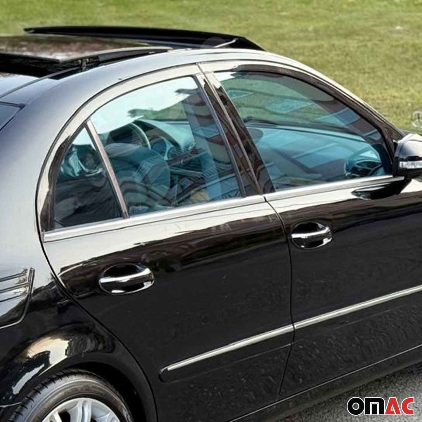 2004-2009 Mercedes E Class W211 Sedan Window Molding Trim Streamer Stainless Steel 4x