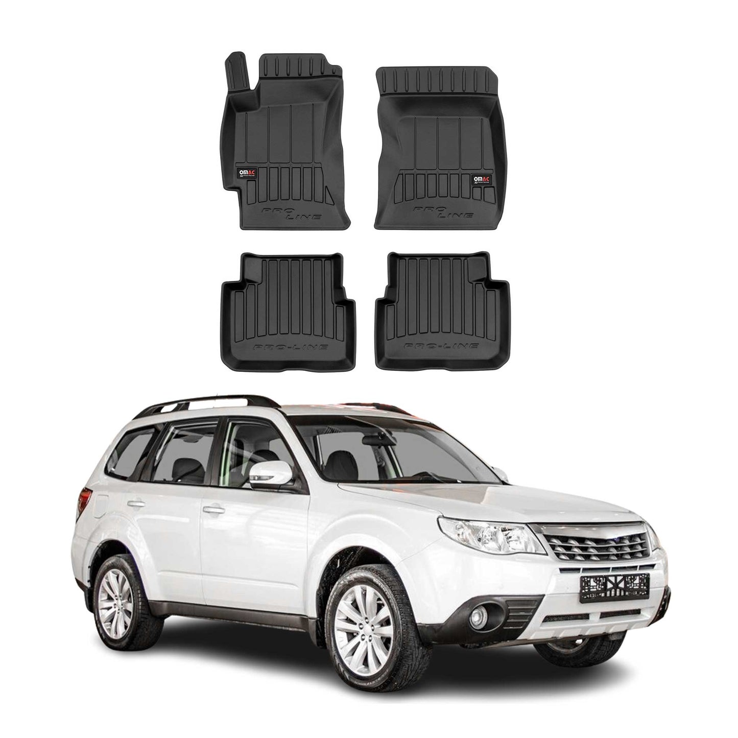 2009-2013 Subaru Forester III Premium Floor Mats Liners Full Set All Weather Heavy Duty