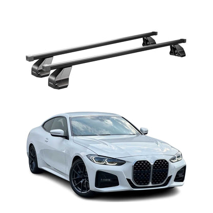 2021-2026 BMW 4 Series G22 Coupe Roof Rack Cross Bars Black