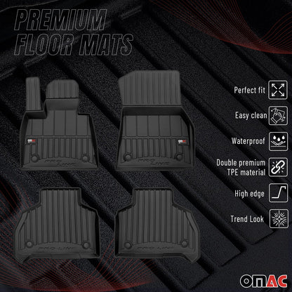 2019-2026 BMW X7 G07 Premium Floor Mats Liners Full Set All Weather Heavy Duty Black