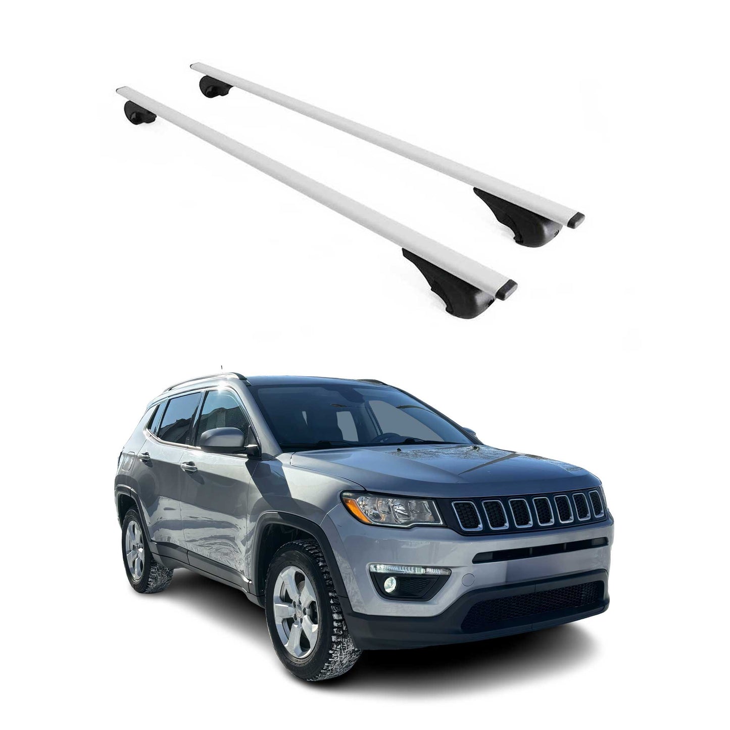 2017-2026 Jeep Compass Roof Rack Cross Bars Silver