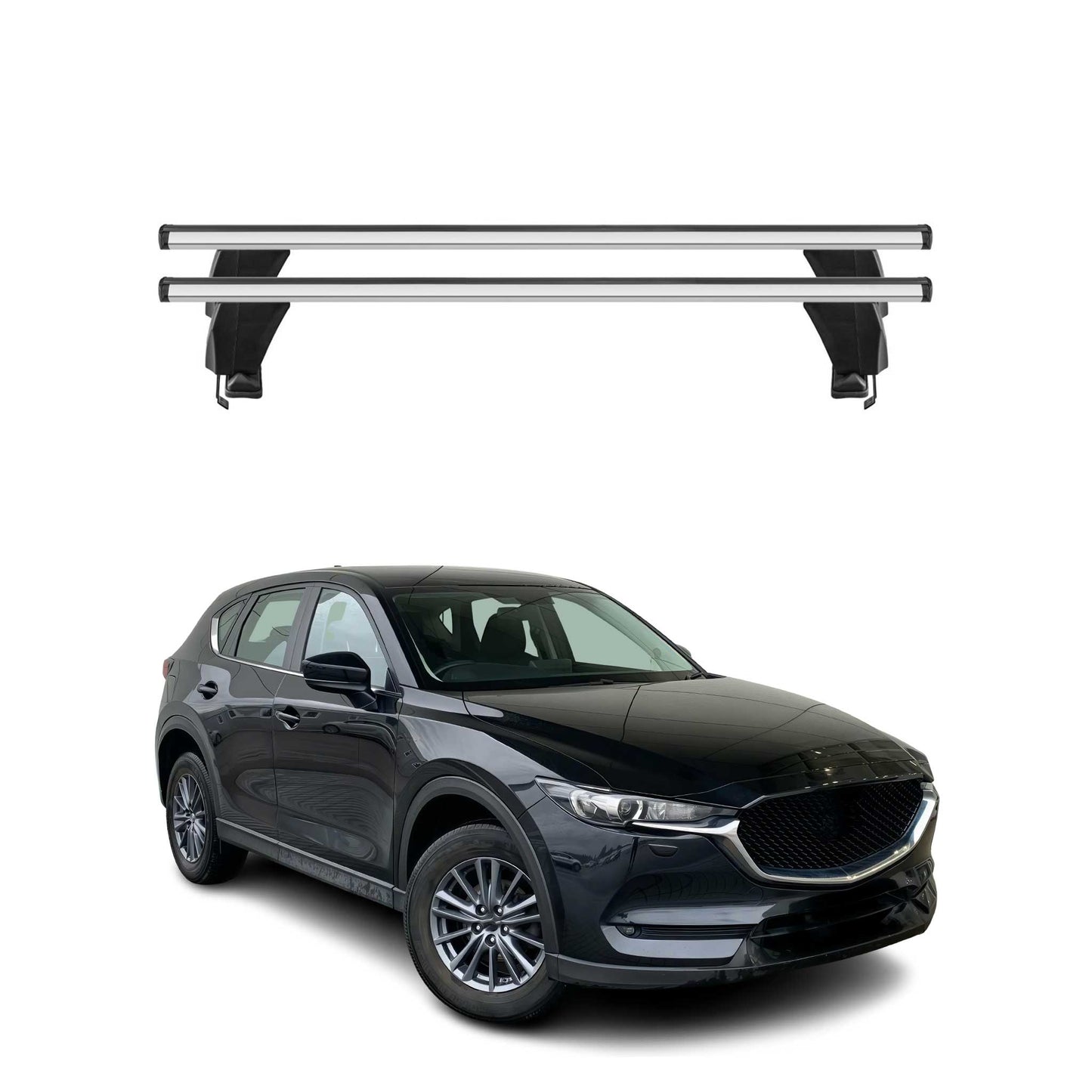 2017-2025 Mazda CX-5 2.gen Roof Rack Cross Bars Silver