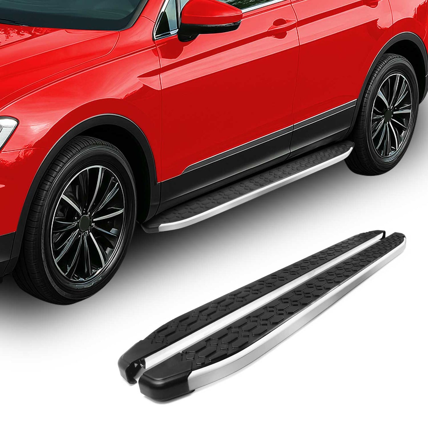 2009-2017 Audi Q5 SQ5 Running Boards Side Steps Silver & Black
