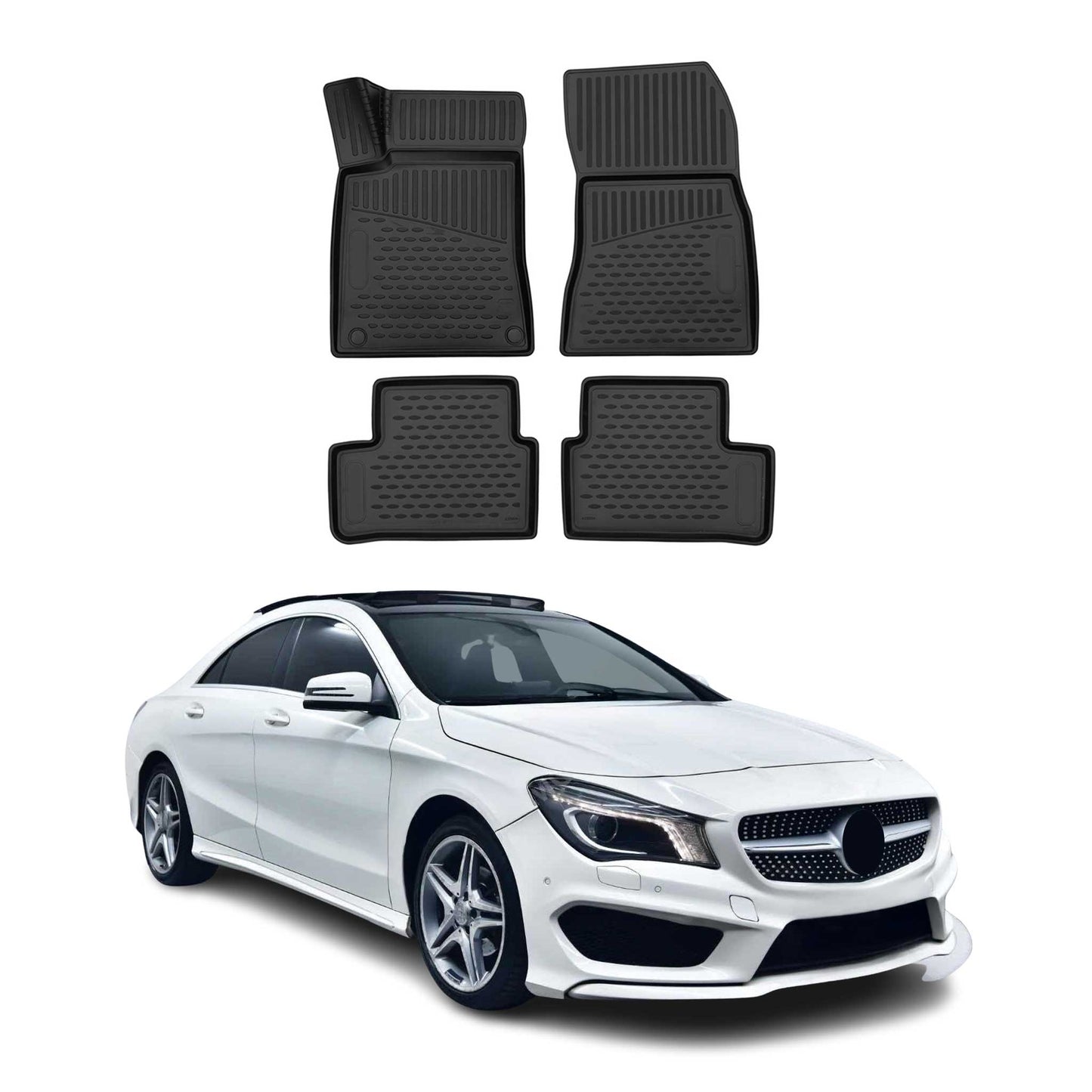 2020-2026 Mercedes CLA C118 Floor Mats Liners Full Set All Weather Black