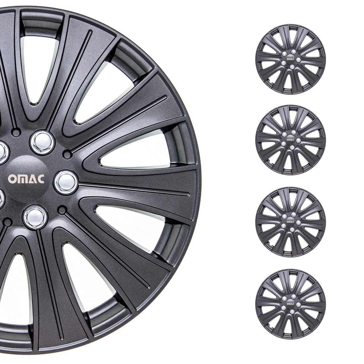 16" Hub Caps for Ford Transit 150 250 350 2015-2025 Metal Silver 4x Wheel Covers
