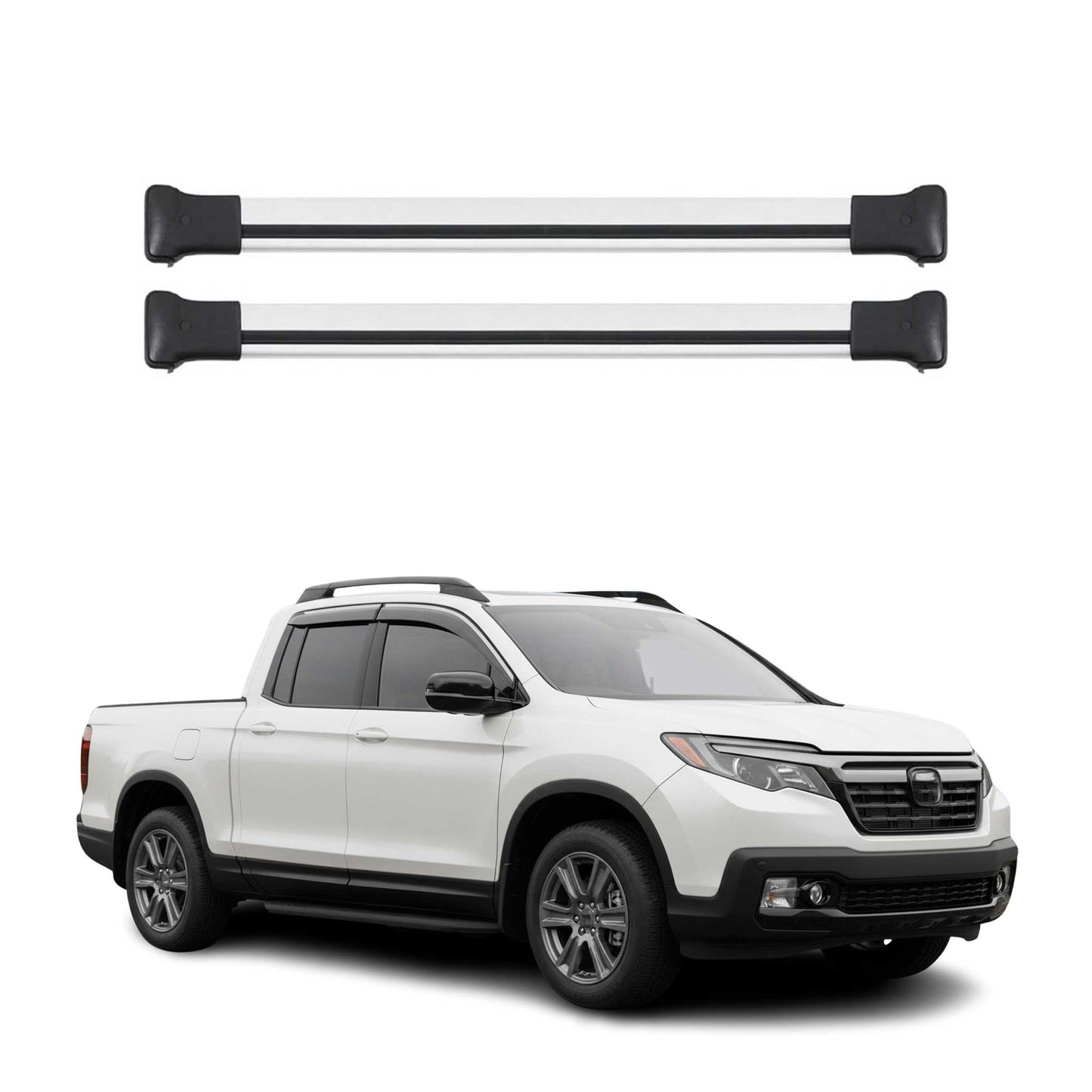 2017-2026 Honda Ridgeline Roof Rack Cross Bars Luggage Carrier Alu Gray 2Pcs