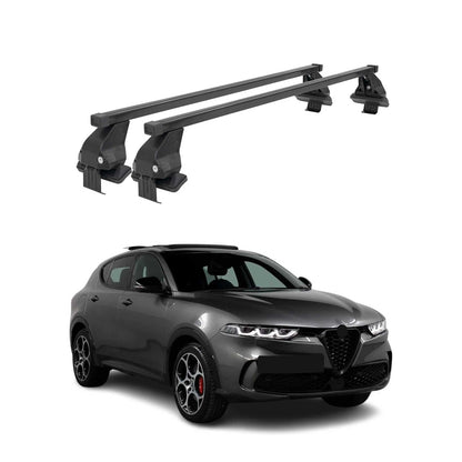 2023-2026 Alfa Romeo Tonale Roof Rack Cross Bars Black
