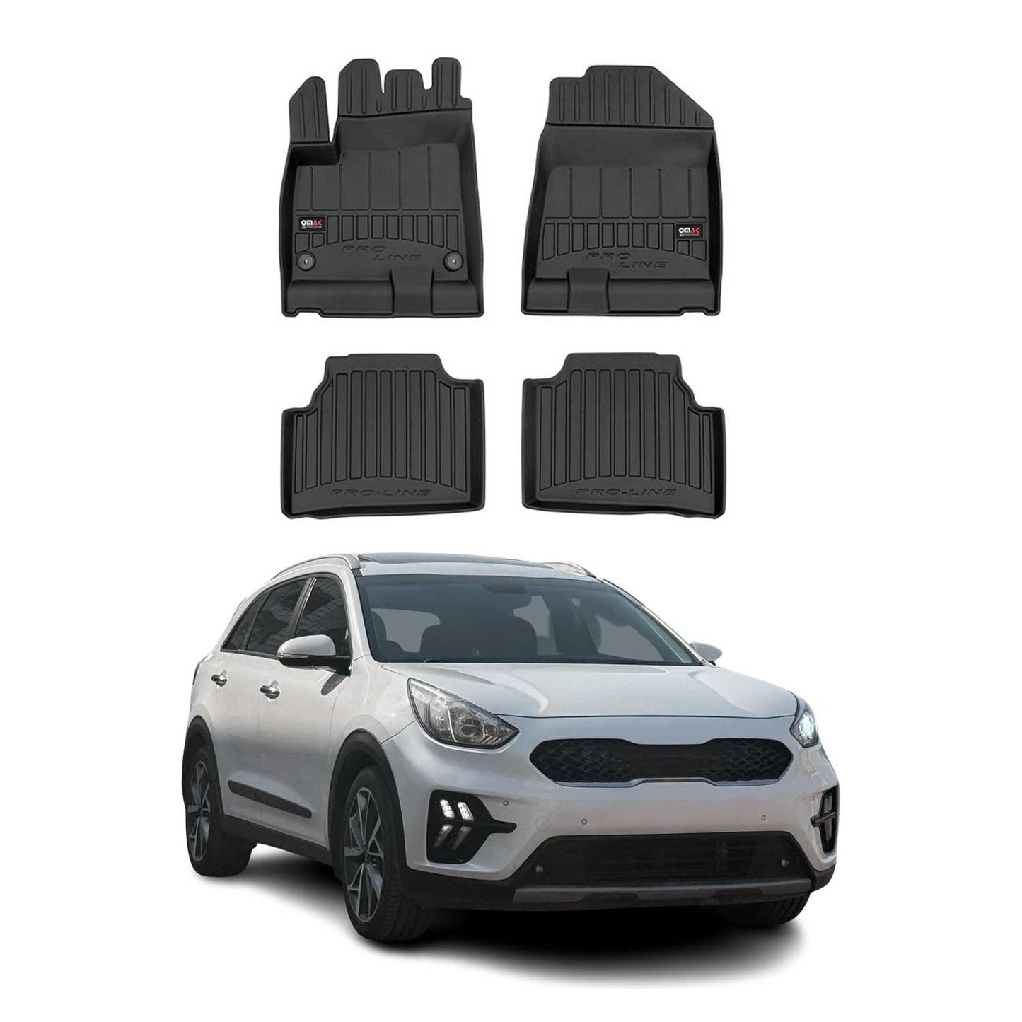 2019-2022 Kia Niro EV 1.gen Premium Floor Mats Liners Full Set All Weather Heavy Duty
