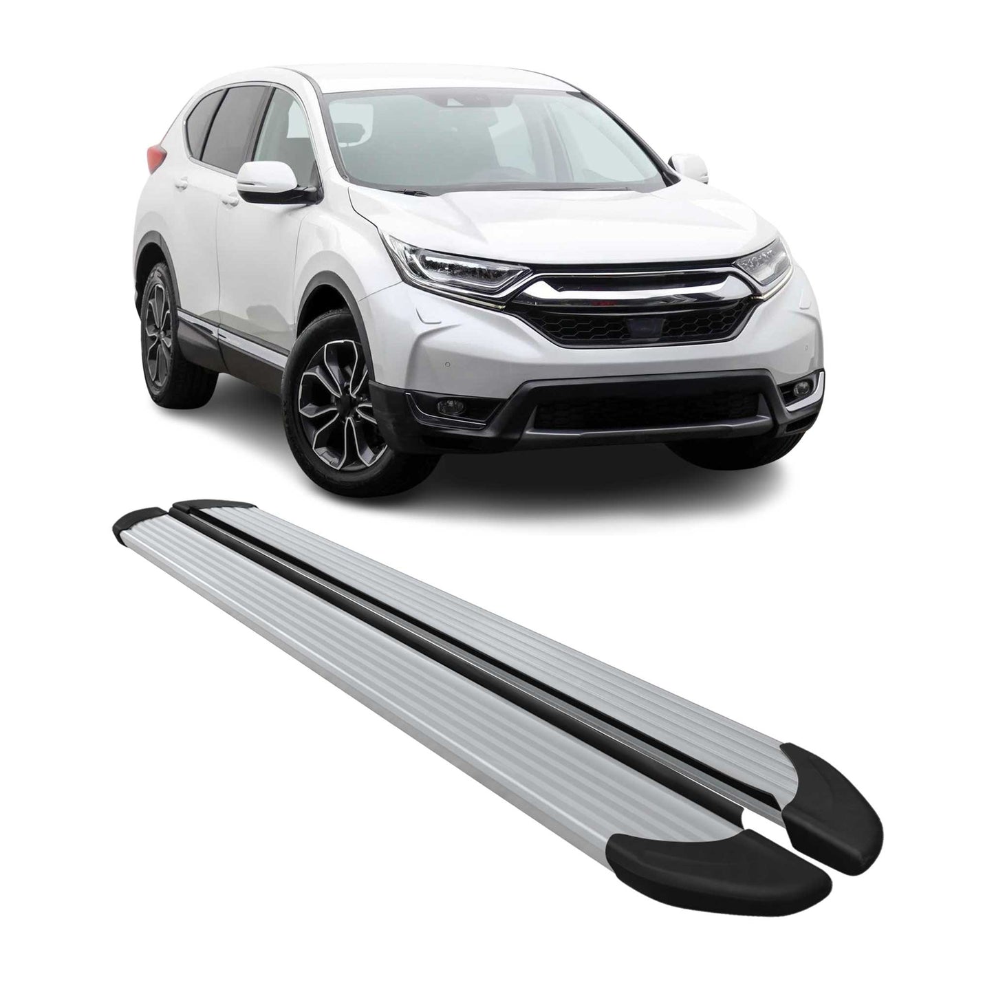 2017-2022 Honda CR-V Running Boards Side Steps Silver