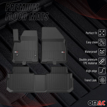 2017-2026 Cadillac XT5 Premium Floor Mats Liners Full Set All Weather Heavy Duty