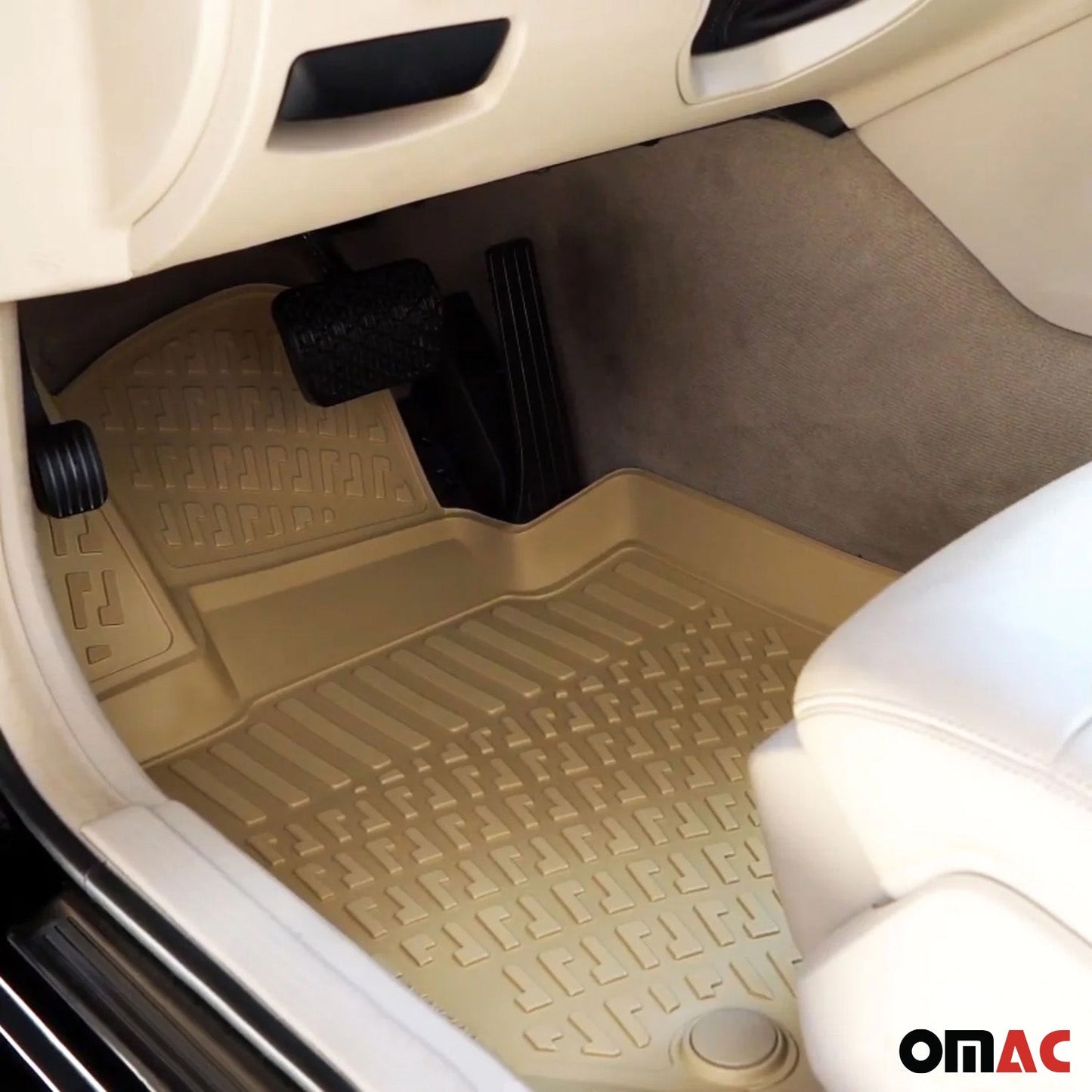 2019-2026 Toyota Corolla Sedan Floor Mats Liners Full Set All Weather Beige