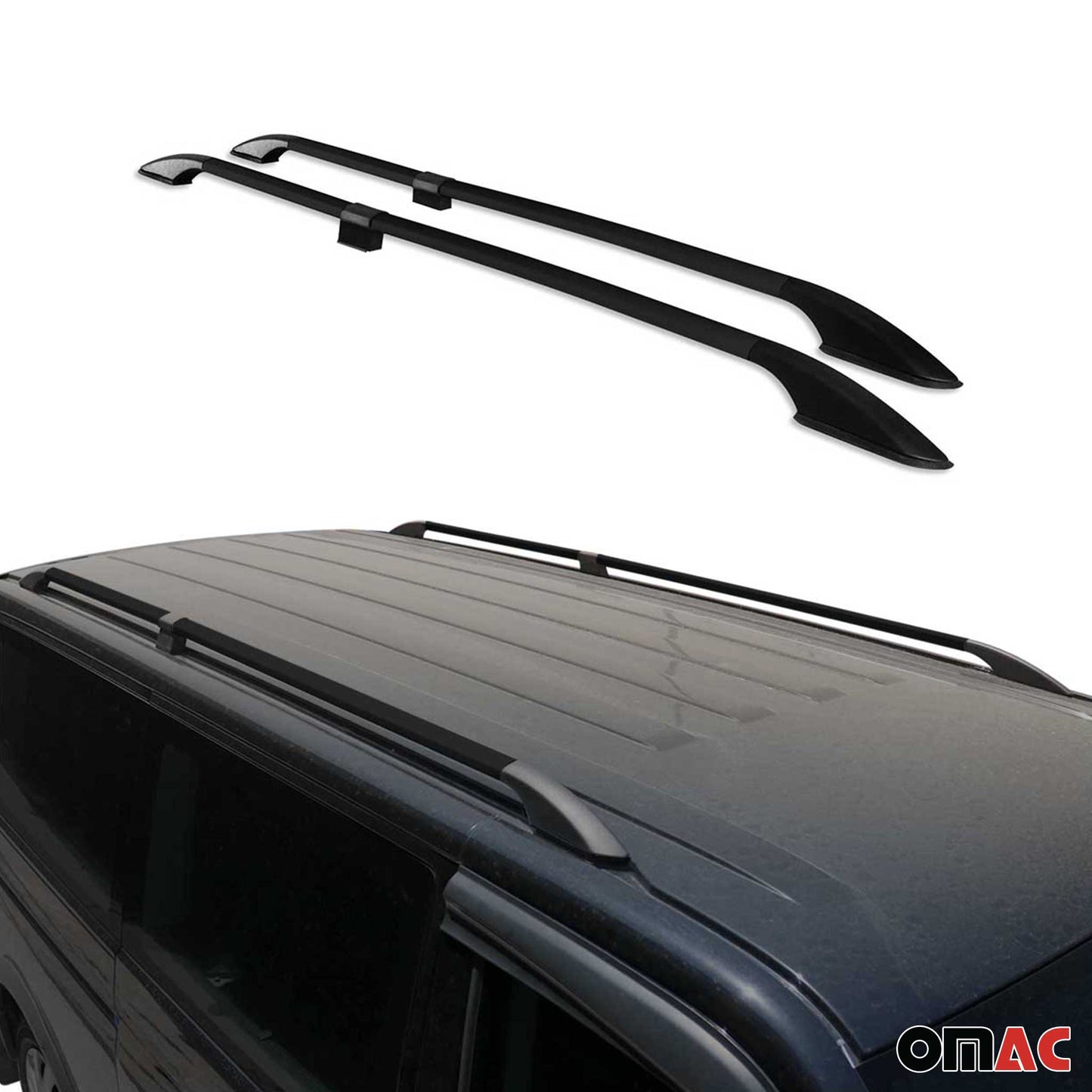 2016-2024 Mercedes Metris Long Wheel Base Roof Rack Rails Side Rails Black