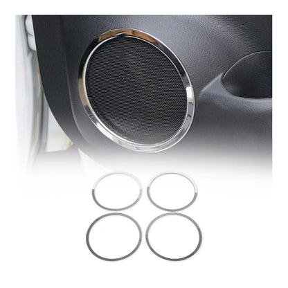 2014-2020 Nissan Rogue Speaker Audio Surround Trim Stainless Steel Silver 4 Pcs