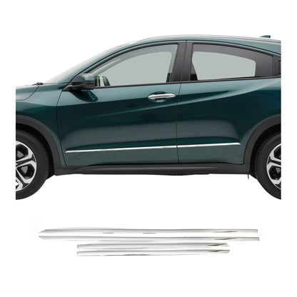 2016-2022 Honda HR-V Side Door Molding Trim Skirt Garnish Stainless Steel Silver 4 Pcs