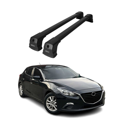 2014-2018 Mazda 3 Hatchback Roof Rack Cross Bars Black
