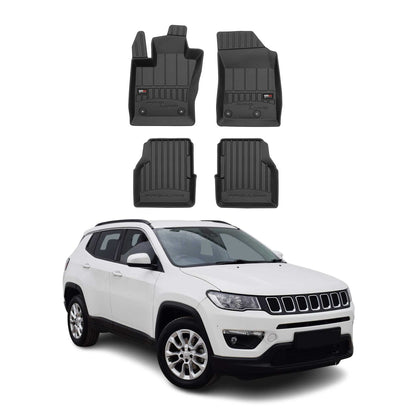 2017-2026 Jeep Compass Premium Floor Mats Liners Full Set All Weather Heavy Duty