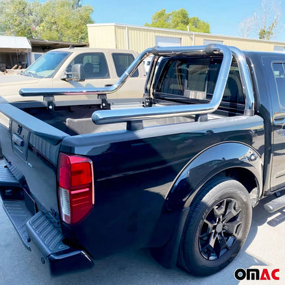 2005-2021 Nissan Frontier Sport Bar Truck Bed Chase Roll Bar Stainless Steel Silver