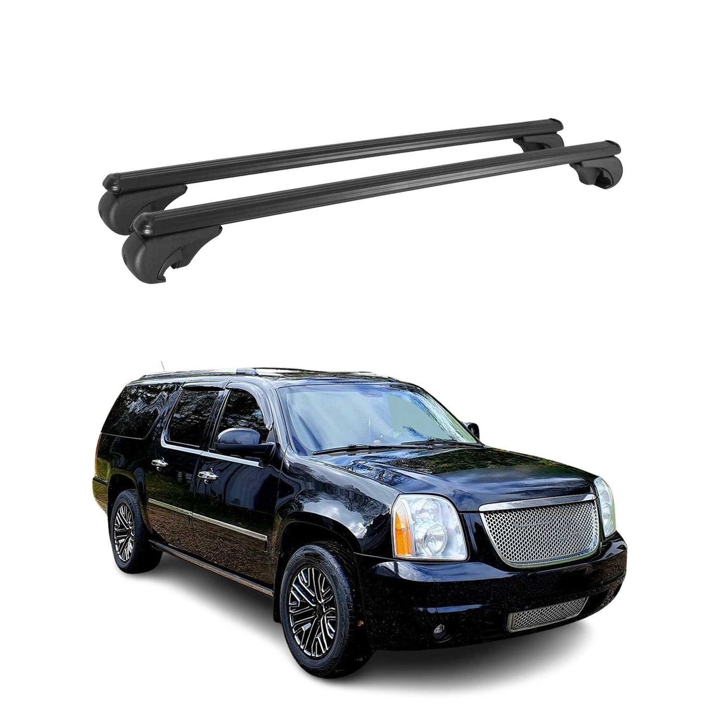 2000-2014 Chevrolet Suburban 1500 Roof Rack Cross Bars Black