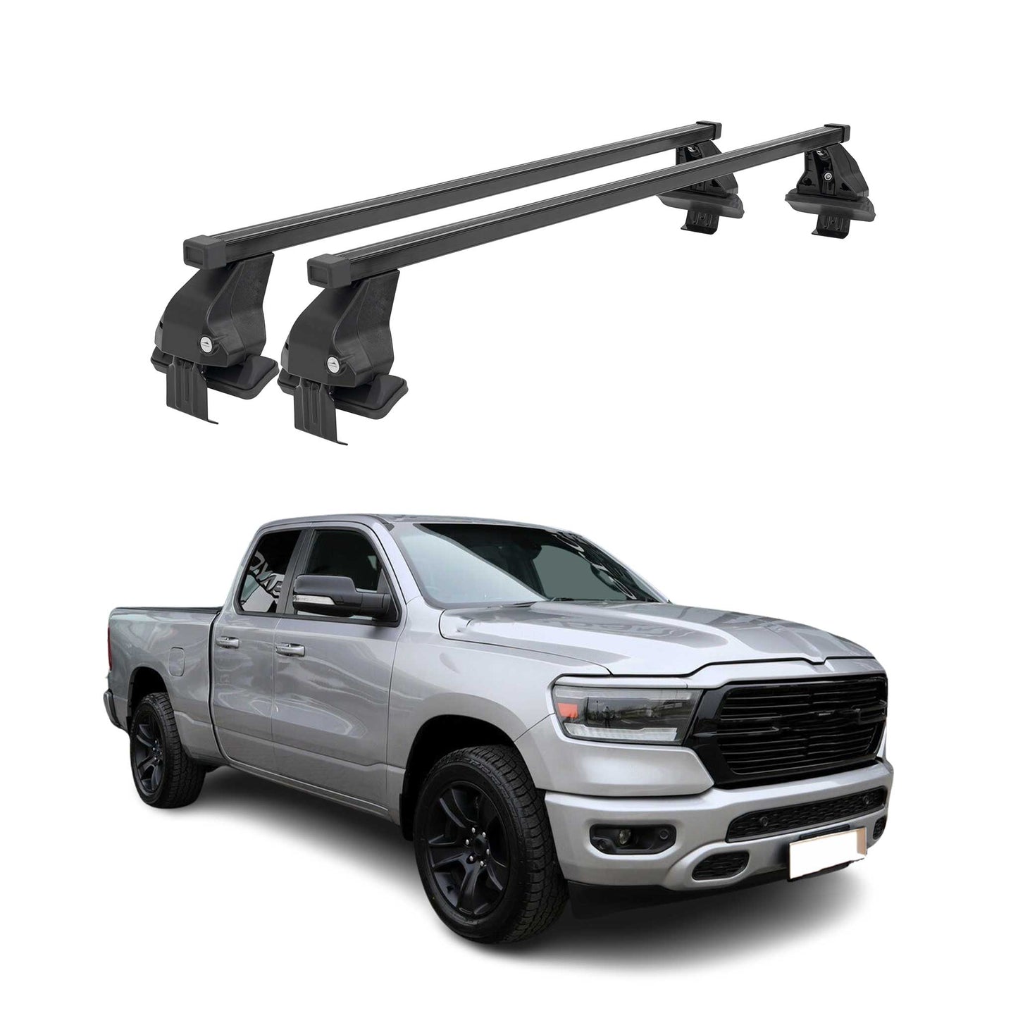 2019-2023 RAM 1500 Roof Rack Cross Bars Black