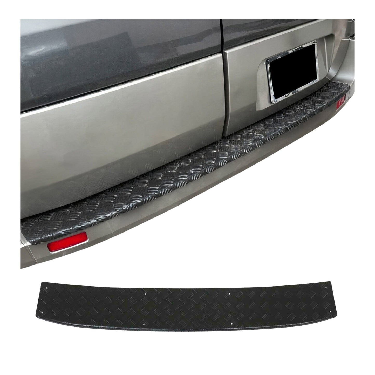 2015-2026 Ford Transit Rear Bumper Sill Cover Protector Aluminium Black