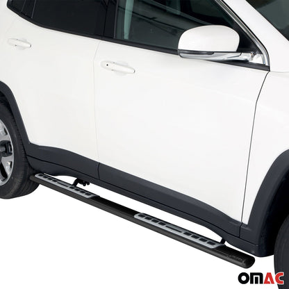 2017-2026 Jeep Compass Running Boards Side Steps Black
