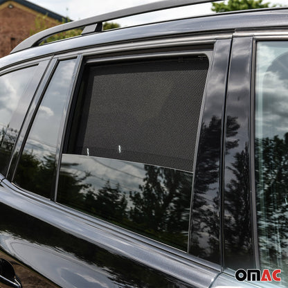 2004-2010 BMW X3 E83   Side Rear Window Curtain Mesh Black 2Pcs