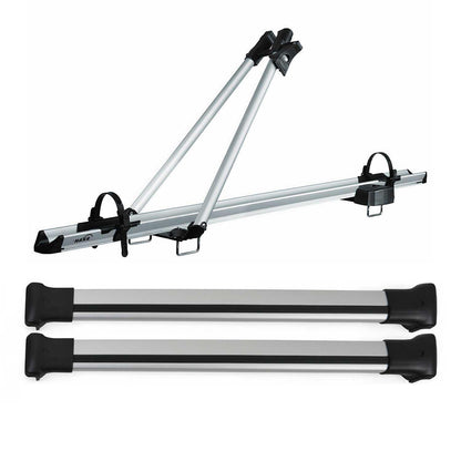2009-2014 Nissan Murano Bike Rack Carrier Roof Racks Set Silver 3Pcs