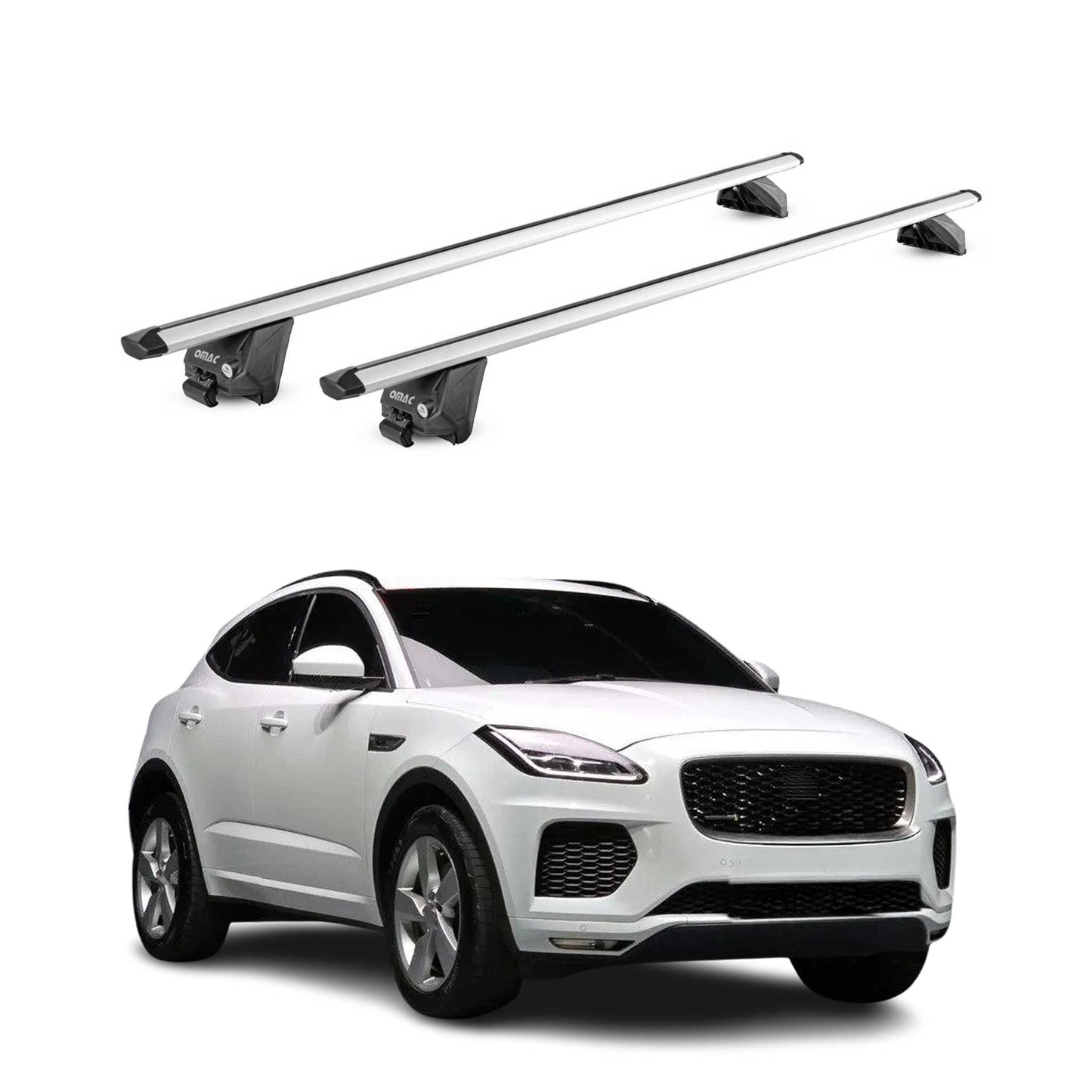 2018-2024 Jaguar E-Pace Roof Rack Cross Bars Silver