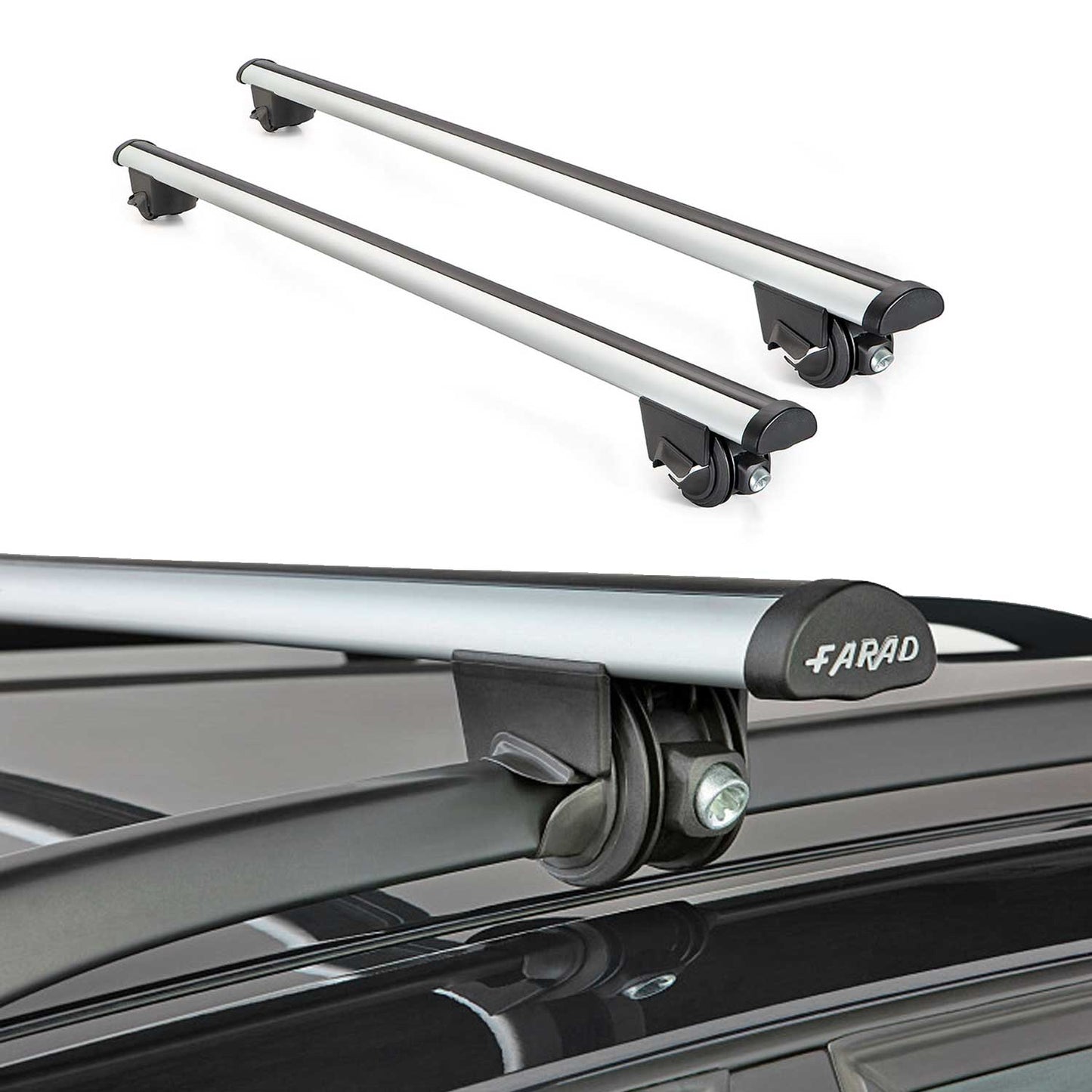1999-2003 Hyundai Atos Roof Rack Cross Bars Silver