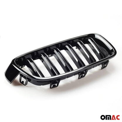 2012-2019 BMW 3 Series Sedan Wagon F30 F31 M3 Style Front Kidney Grille M3 Style Gloss Black Dual Slat
