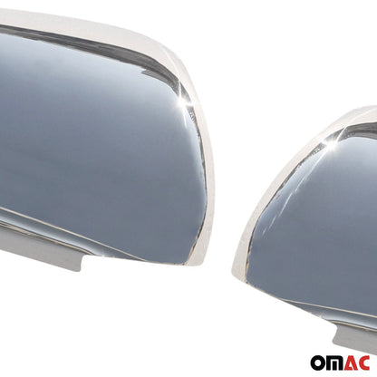 2003-2009 Toyota 4Runner Side Mirror Cover Caps Stainless Steel Silver 2 Pcs