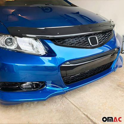 2012-2015 Honda Civic Sedan Bug Shield Hood Deflector & Window Visor Vent Kit 5Pcs Smoke