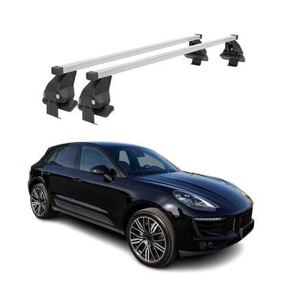 2015-2026 Porsche Macan 1.gen Roof Rack Cross Bars Silver