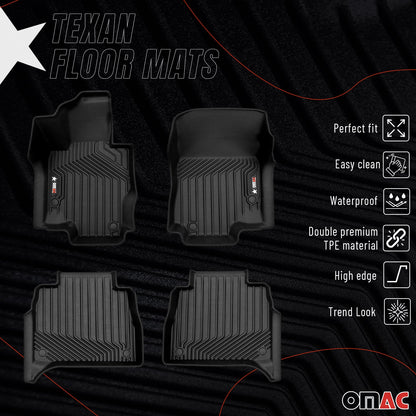 2020-2026 Mercedes GLE Class W167 Premium Floor Mats Liners First and Second Row Set Black